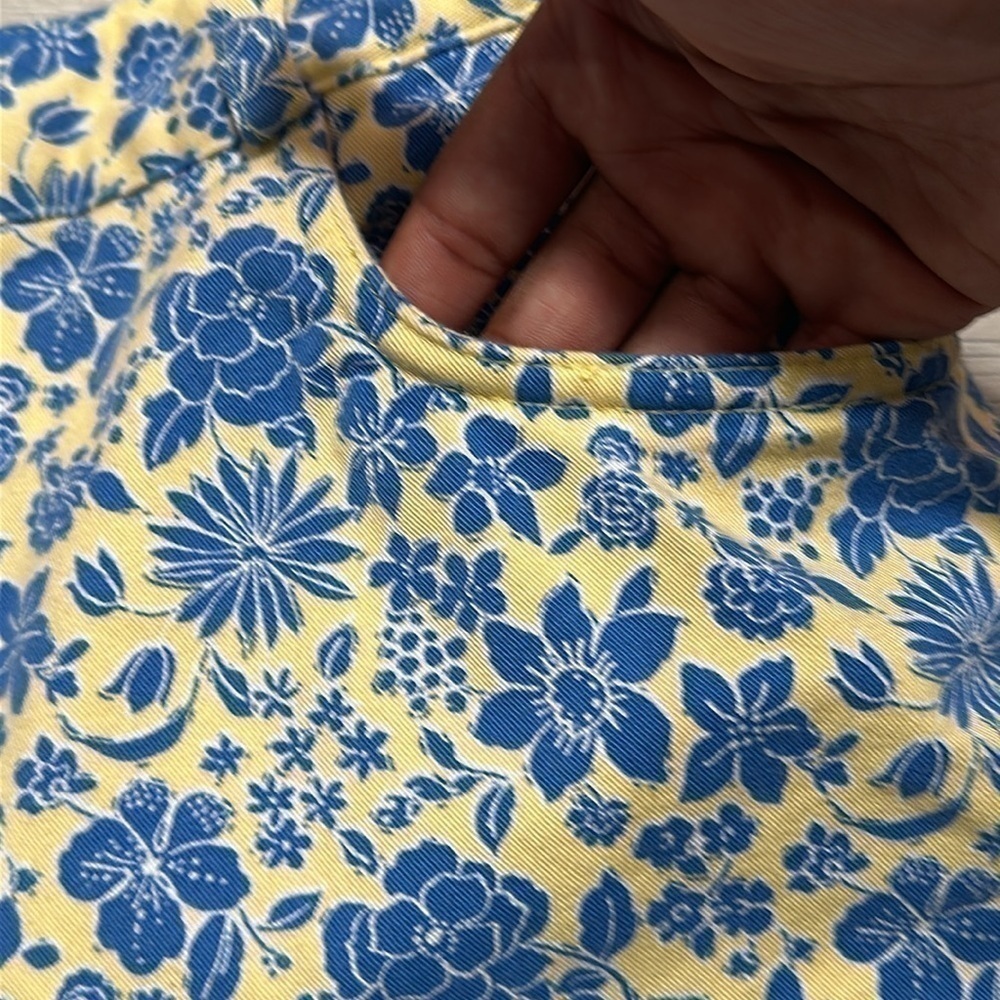TALBOTS Women’s Yellow/Blue Floral Shorts Size 6 NC0045 - Picture 4 of 6
